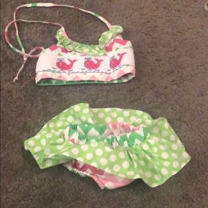 Green & Pink Dolphin Baby Swim Set 12months